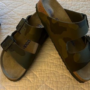 Birkenstock camo sandals